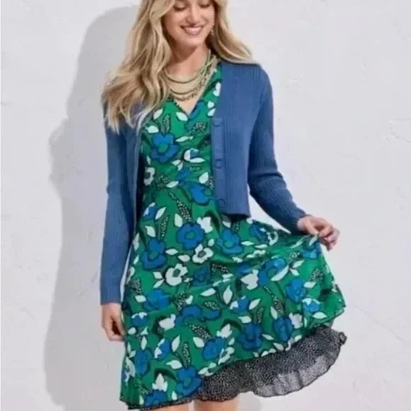 cabi green dress Graceful Dress Cabi Clothing